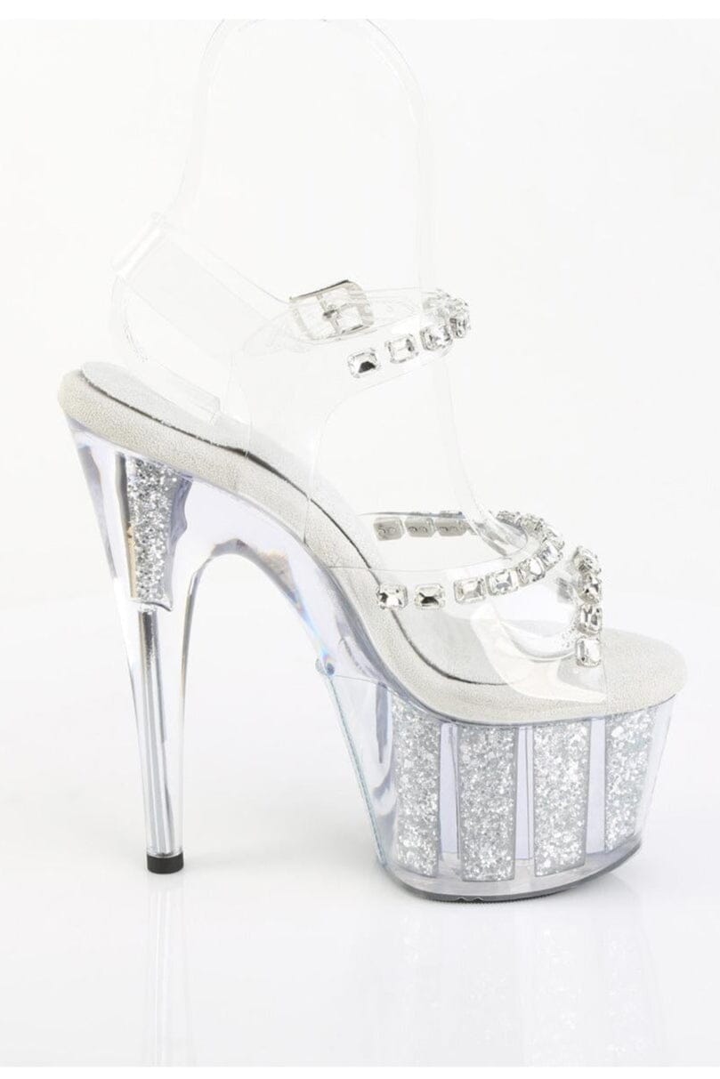 Pleaser  ADORE-708PREM-STNG Sandal in Clear TPU Premium