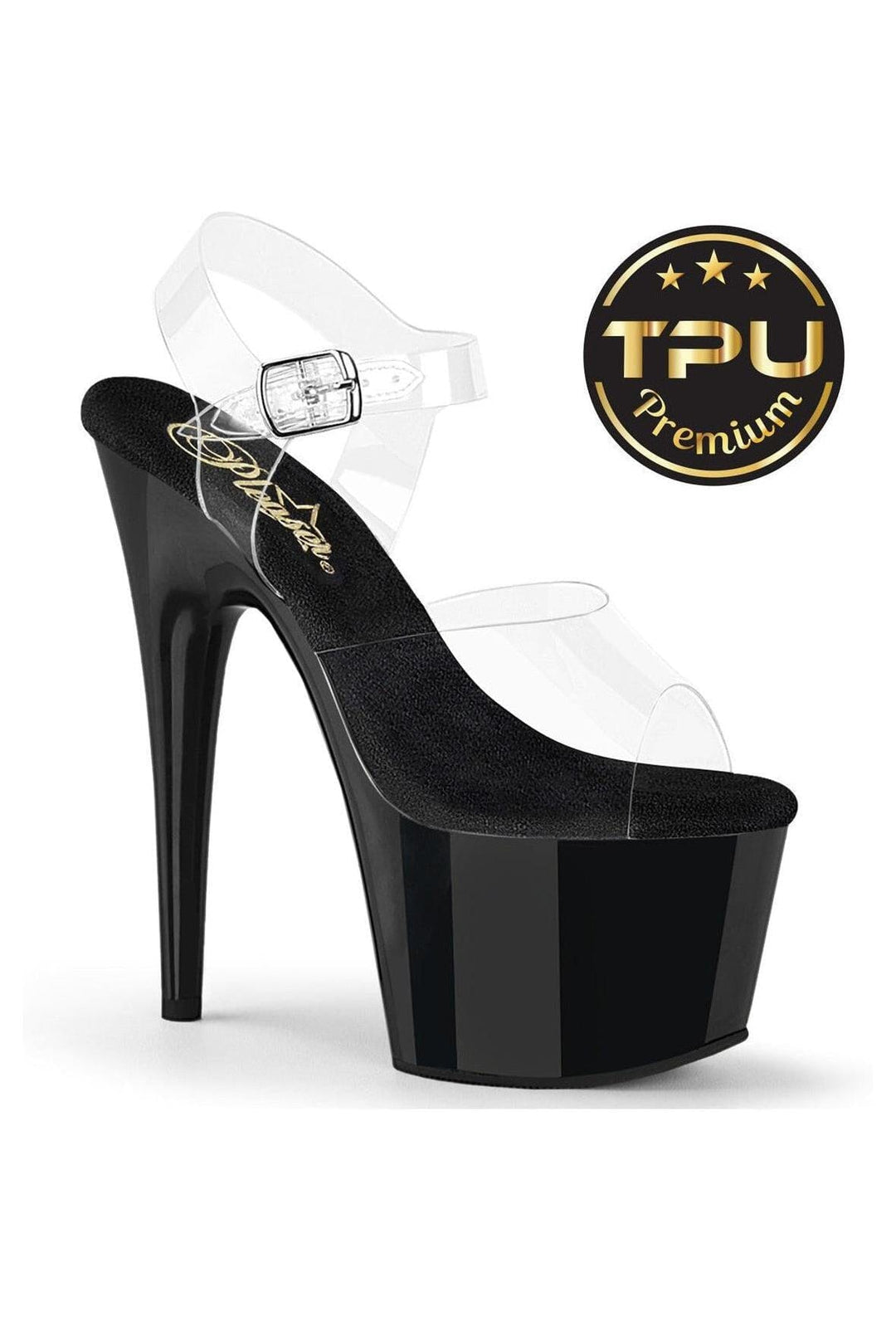 Pleaser  ADORE-708PREM Sandal in Clear TPU Premium from SexyShoes.com