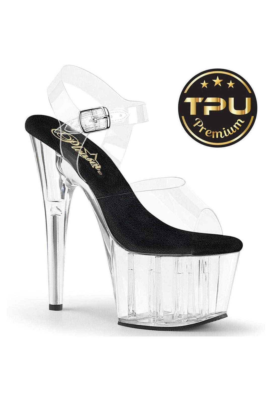 Pleaser  ADORE-708PREM Sandal in Clear TPU Premium from SexyShoes.com