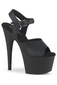 Pleaser  ADORE-708UL Sandal in Black Faux Leather from SexyShoes.com