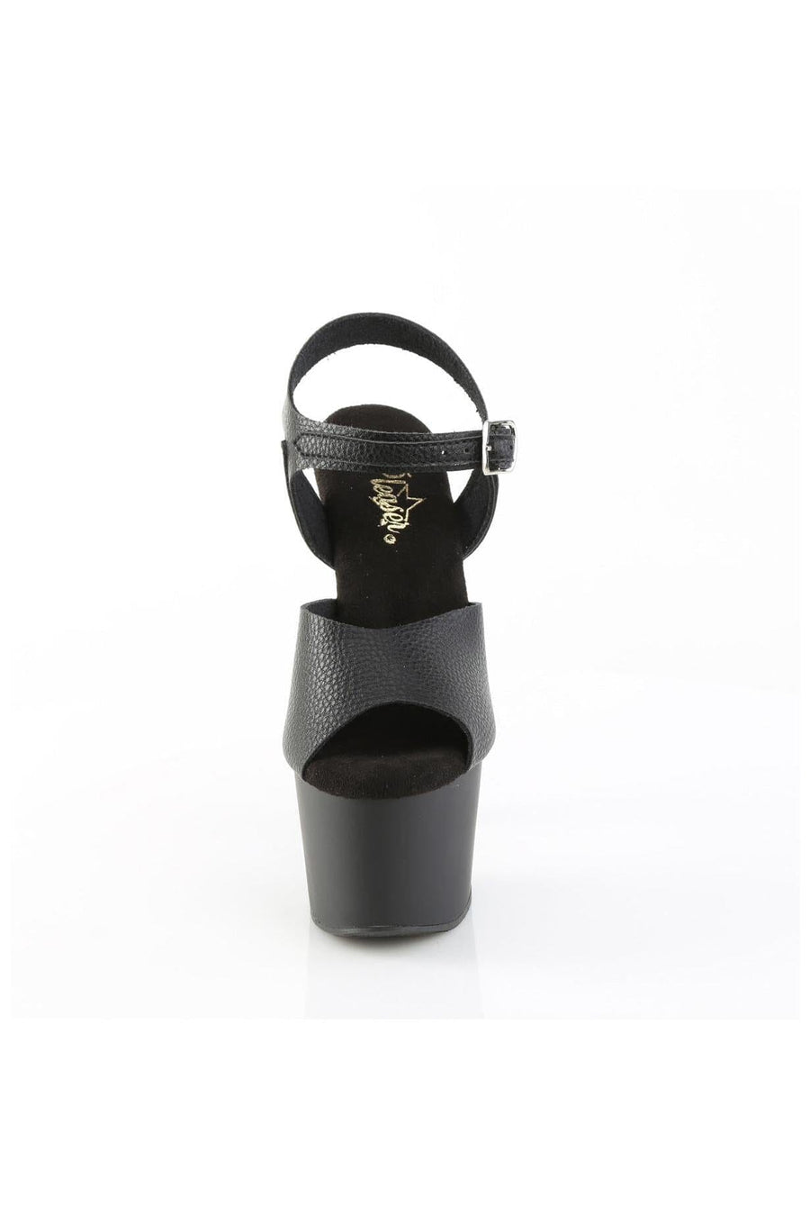 Pleaser  ADORE-708UL Sandal in Black Faux Leather