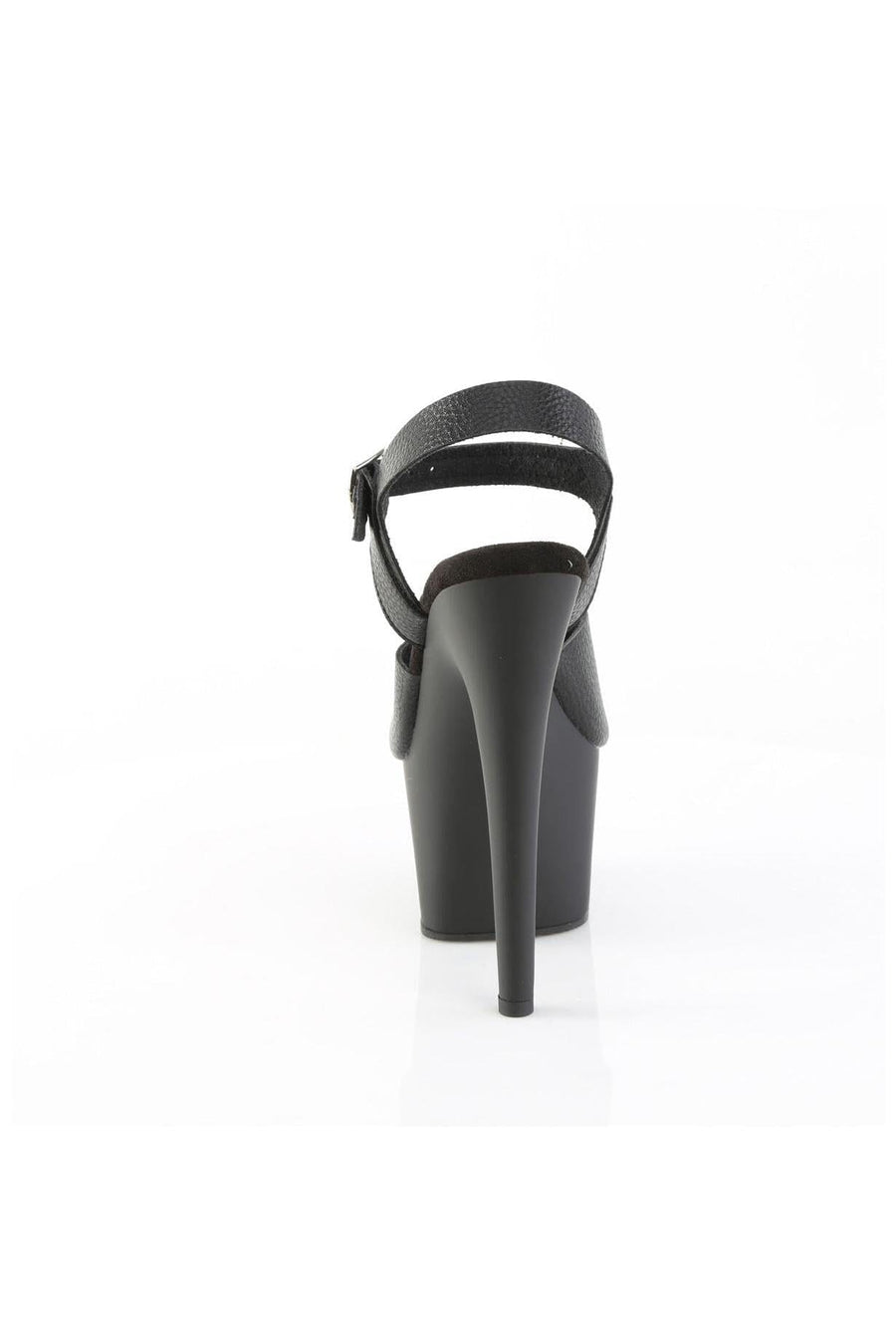 Pleaser  ADORE-708UL Sandal in Black Faux Leather