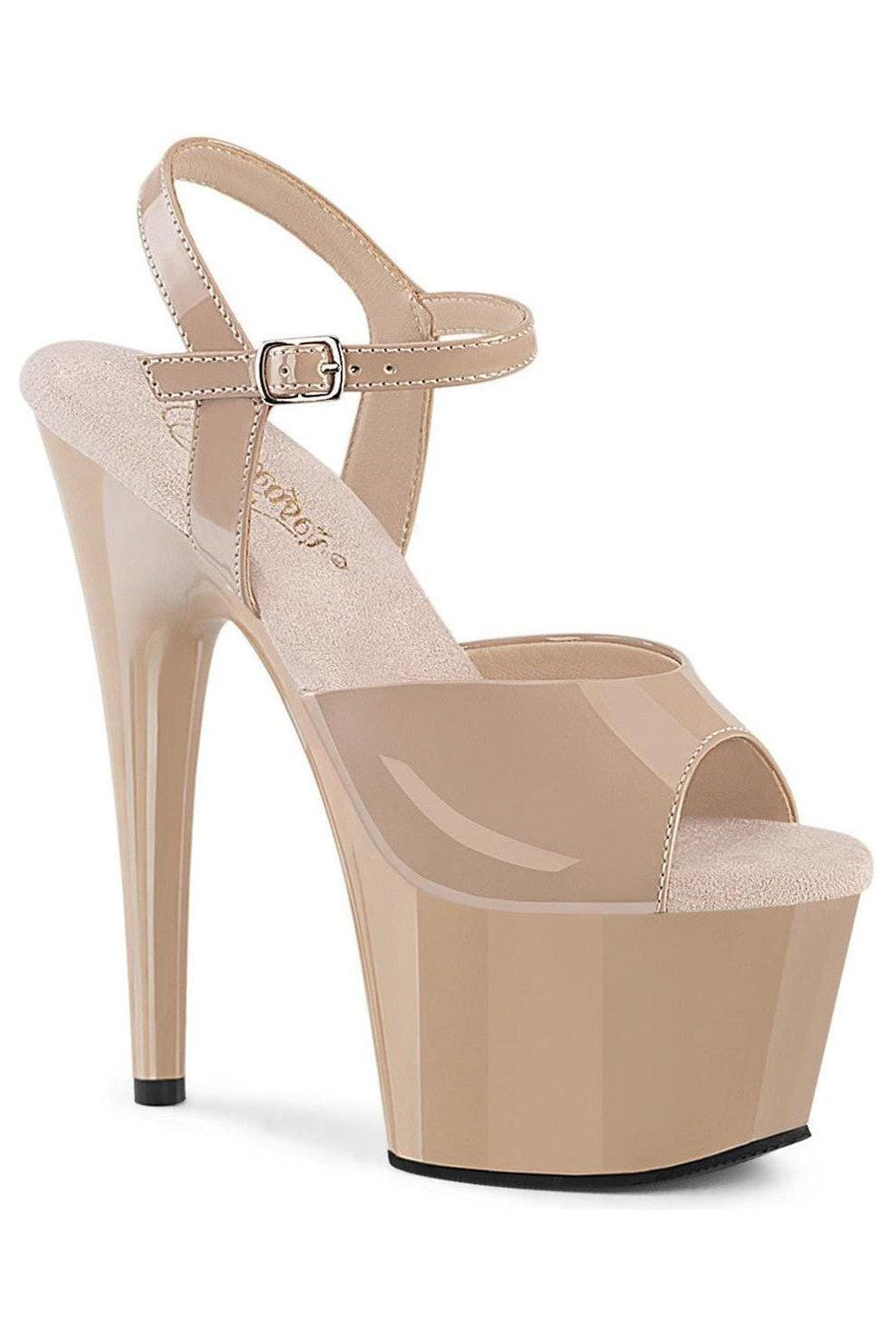 Pleaser  ADORE-709 Sandal in Blush Patent from SexyShoes.com