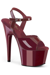 Pleaser  ADORE-709 Sandal in Burgundy Patent from SexyShoes.com