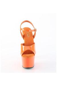 Pleaser  ADORE-709 Sandal in Orange Patent