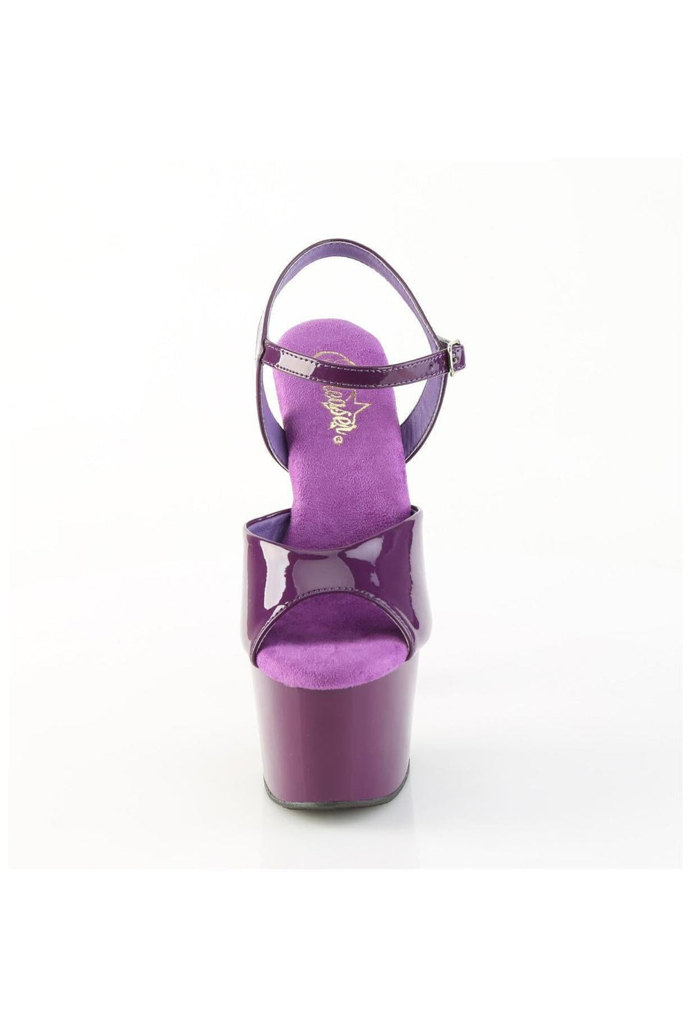 Pleaser  ADORE-709 Sandal in Purple Patent