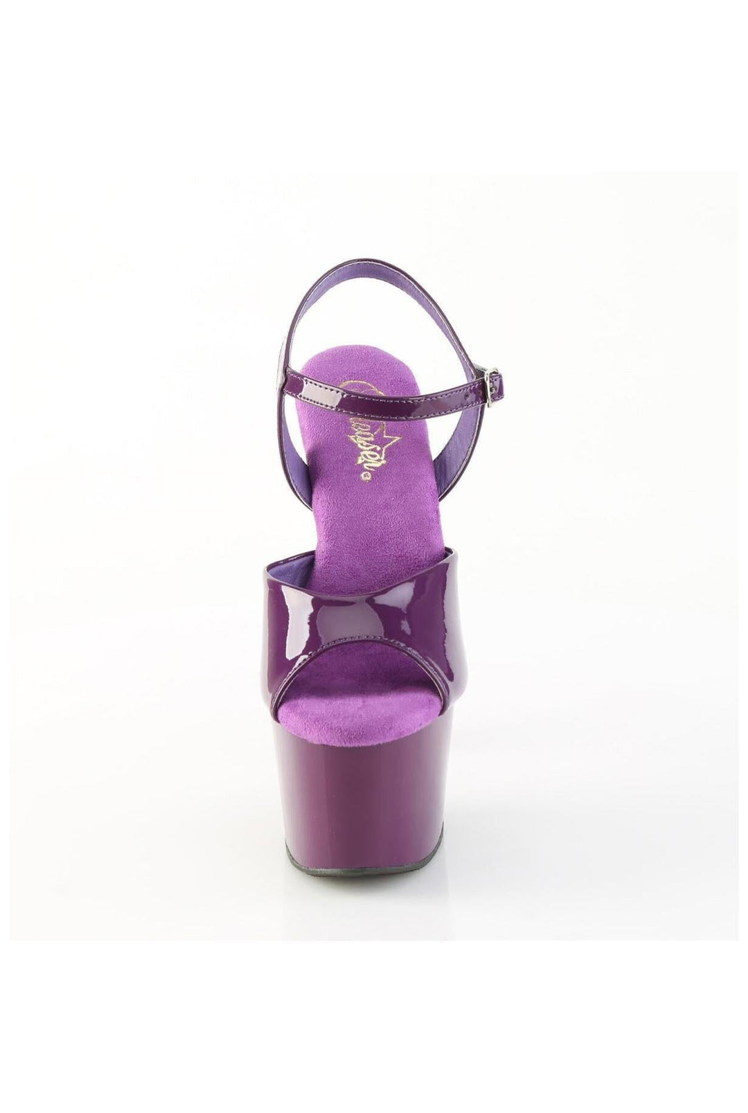 Pleaser  ADORE-709 Sandal in Purple Patent