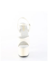 Pleaser  ADORE-709 Sandal in White Faux Leather