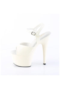 Pleaser  ADORE-709 Sandal in White Faux Leather