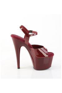 Pleaser  ADORE-709 Sandal in Burgundy Patent