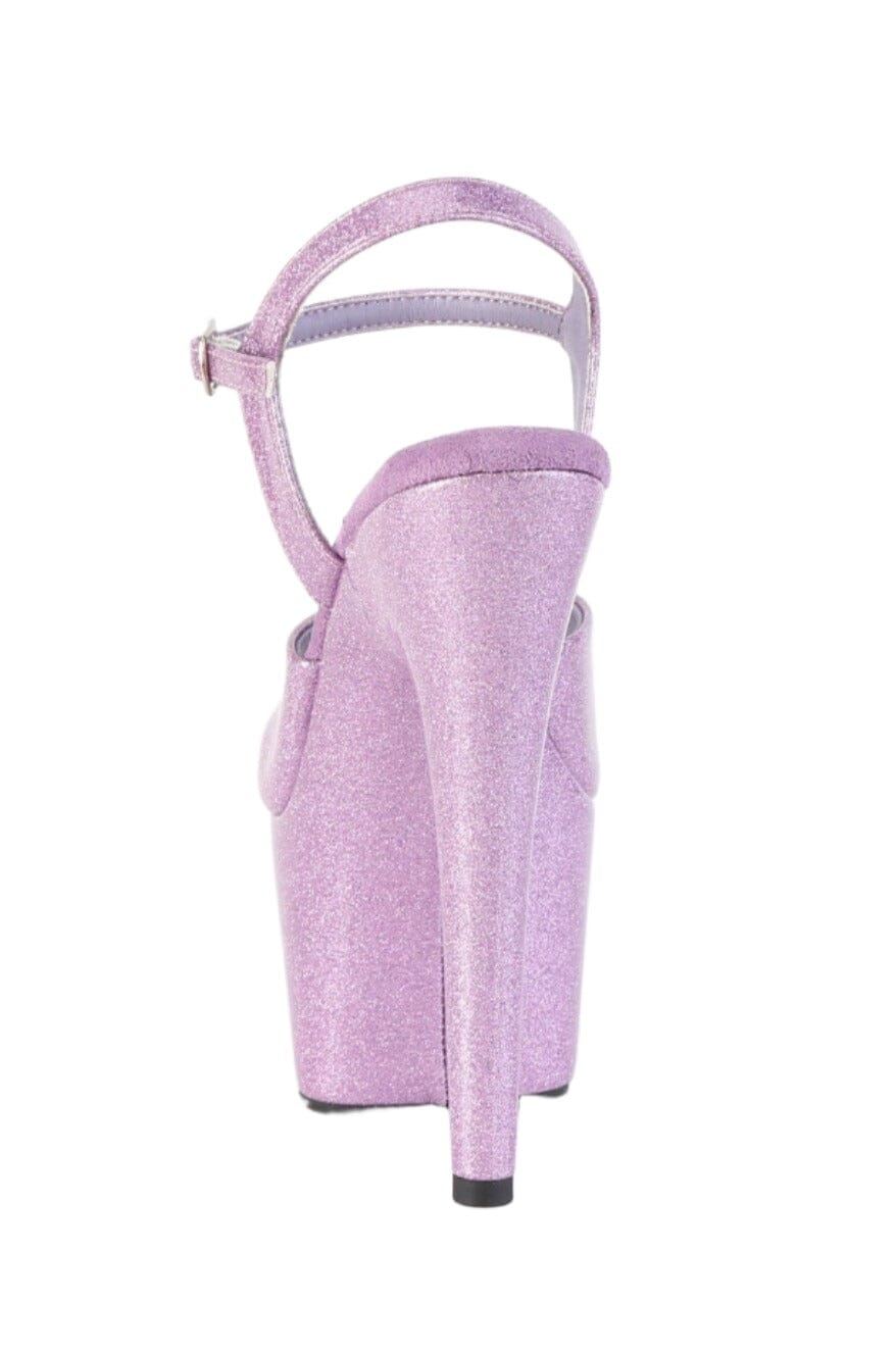 Pleaser  ADORE-709GP Sandal in Purple Patent