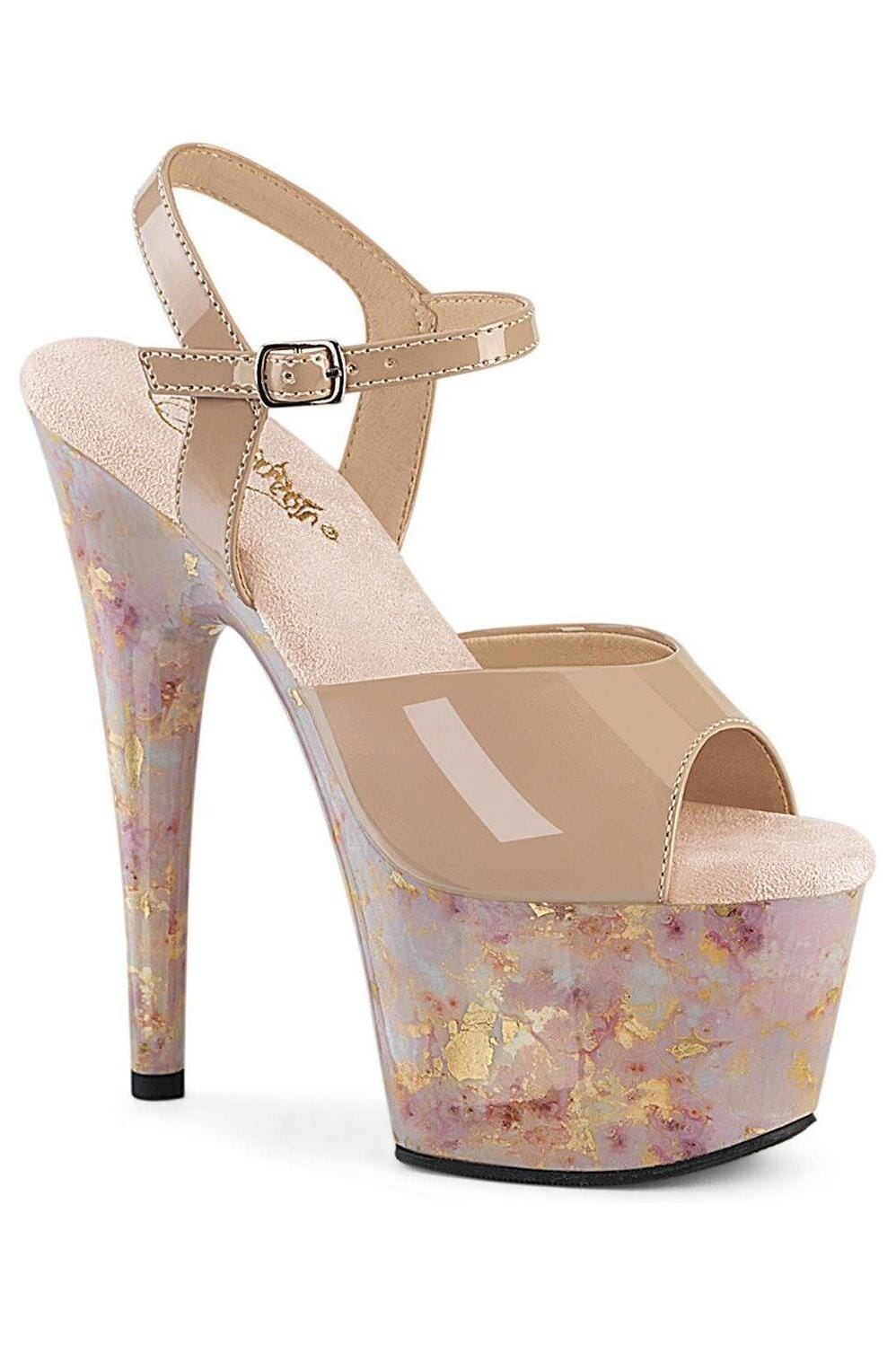 Pleaser  ADORE-709MB Sandal in Blush Patent from SexyShoes.com