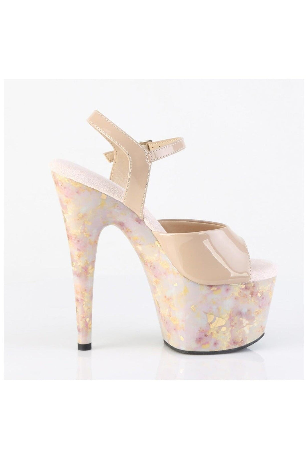 Pleaser  ADORE-709MB Sandal in Blush Patent