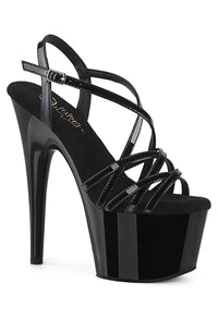 Pleaser  ADORE-713 Sandal in Black Patent from SexyShoes.com