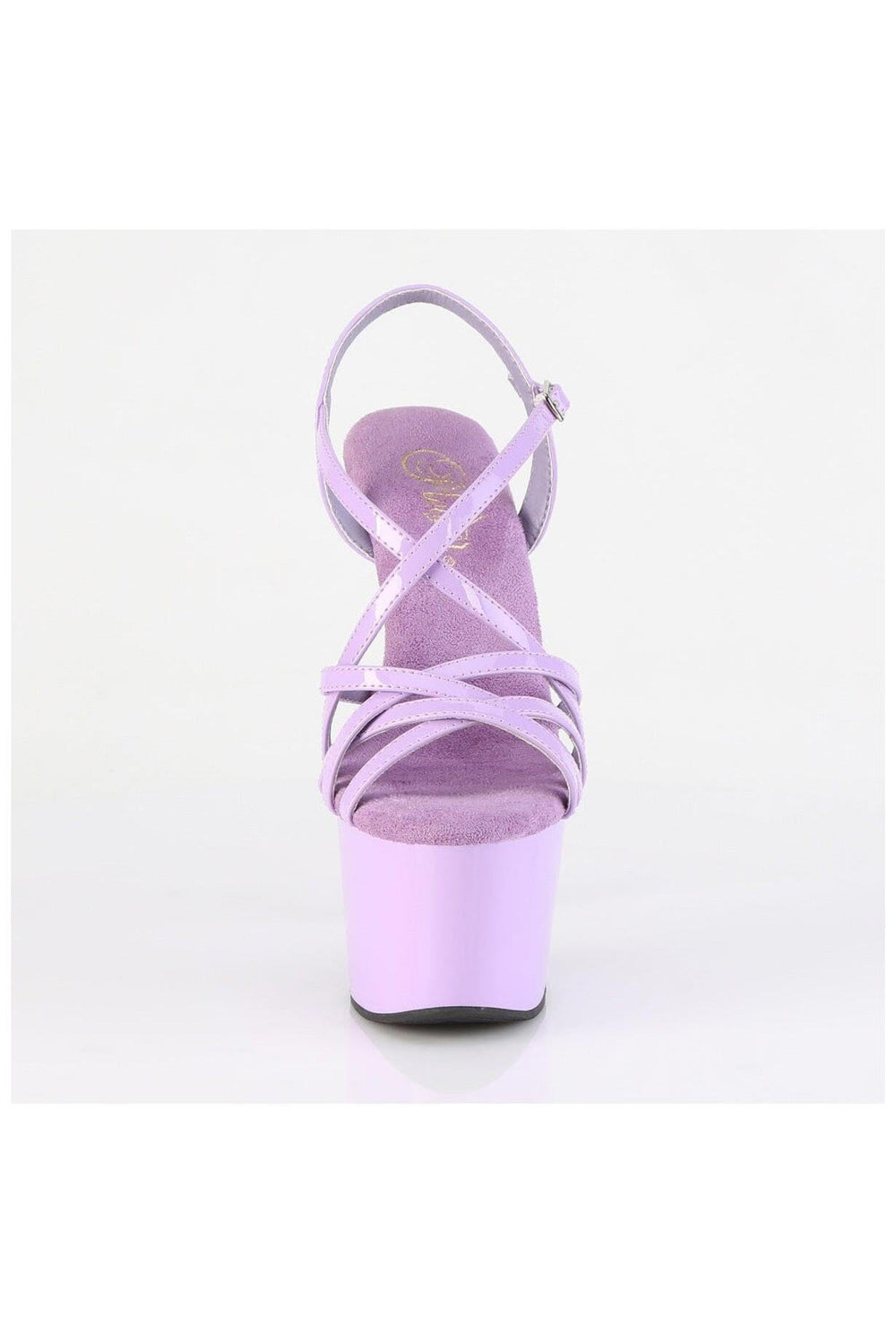 Pleaser  ADORE-713 Sandal in Purple Patent
