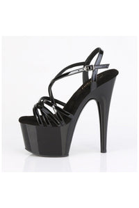 Pleaser  ADORE-713 Sandal in Black Patent