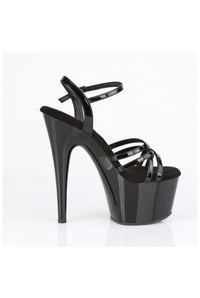 Pleaser  ADORE-717 Sandal in Black Patent
