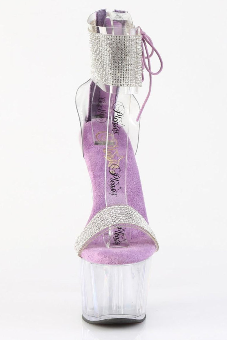 Pleaser  ADORE-727RS Sandal in Purple Vinyl