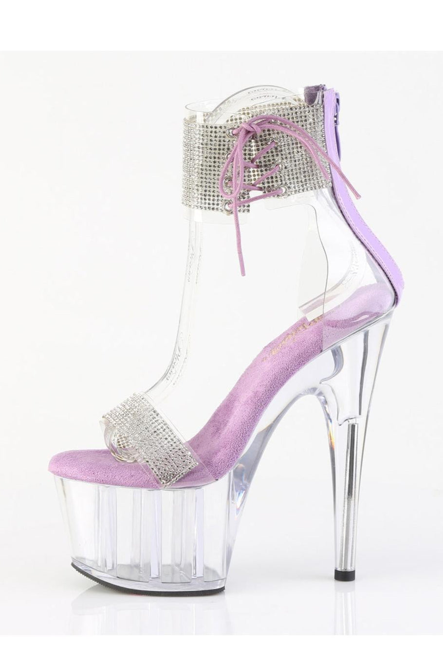 Pleaser  ADORE-727RS Sandal in Purple Vinyl