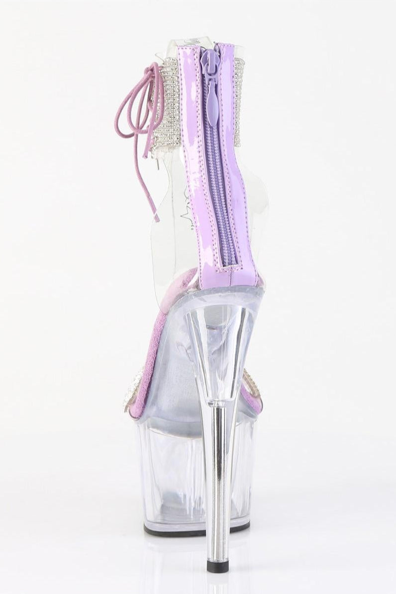 Pleaser  ADORE-727RS Sandal in Purple Vinyl
