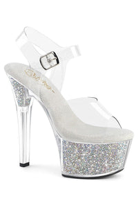 Pleaser  ASPIRE-608RSI Sandal in Clear Vinyl from SexyShoes.com