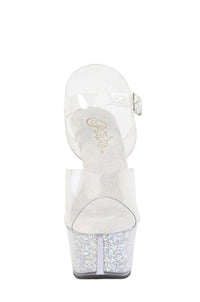 Pleaser  ASPIRE-608RSI Sandal in Clear Vinyl