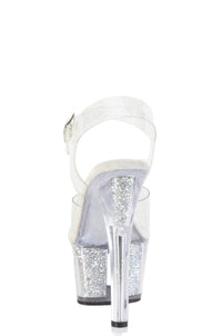 Pleaser  ASPIRE-608RSI Sandal in Clear Vinyl