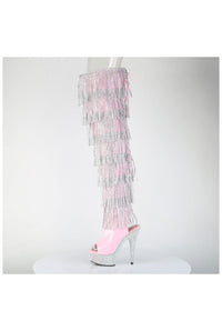 Pleaser  BEJEWELED-3017HG-RSF Thigh Boot in Pink Patent