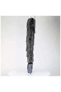 Pleaser  BEJEWELED-3017HG-RSF Thigh Boot in Black Patent