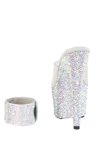 Pleaser  BEJEWELED-712MS Slide in Clear Vinyl