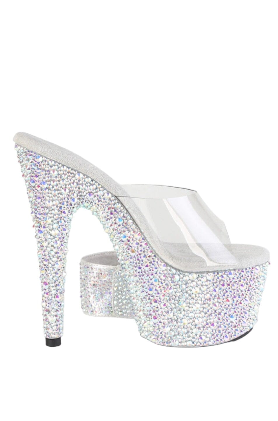 Pleaser  BEJEWELED-712MS Slide in Clear Vinyl