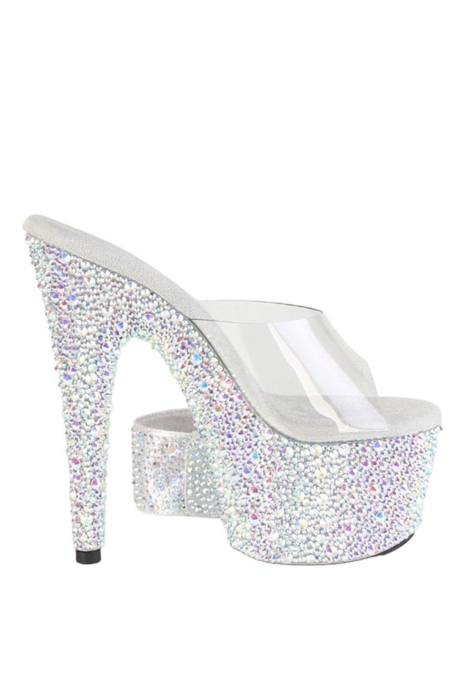 Pleaser  BEJEWELED-712MS Slide in Clear Vinyl