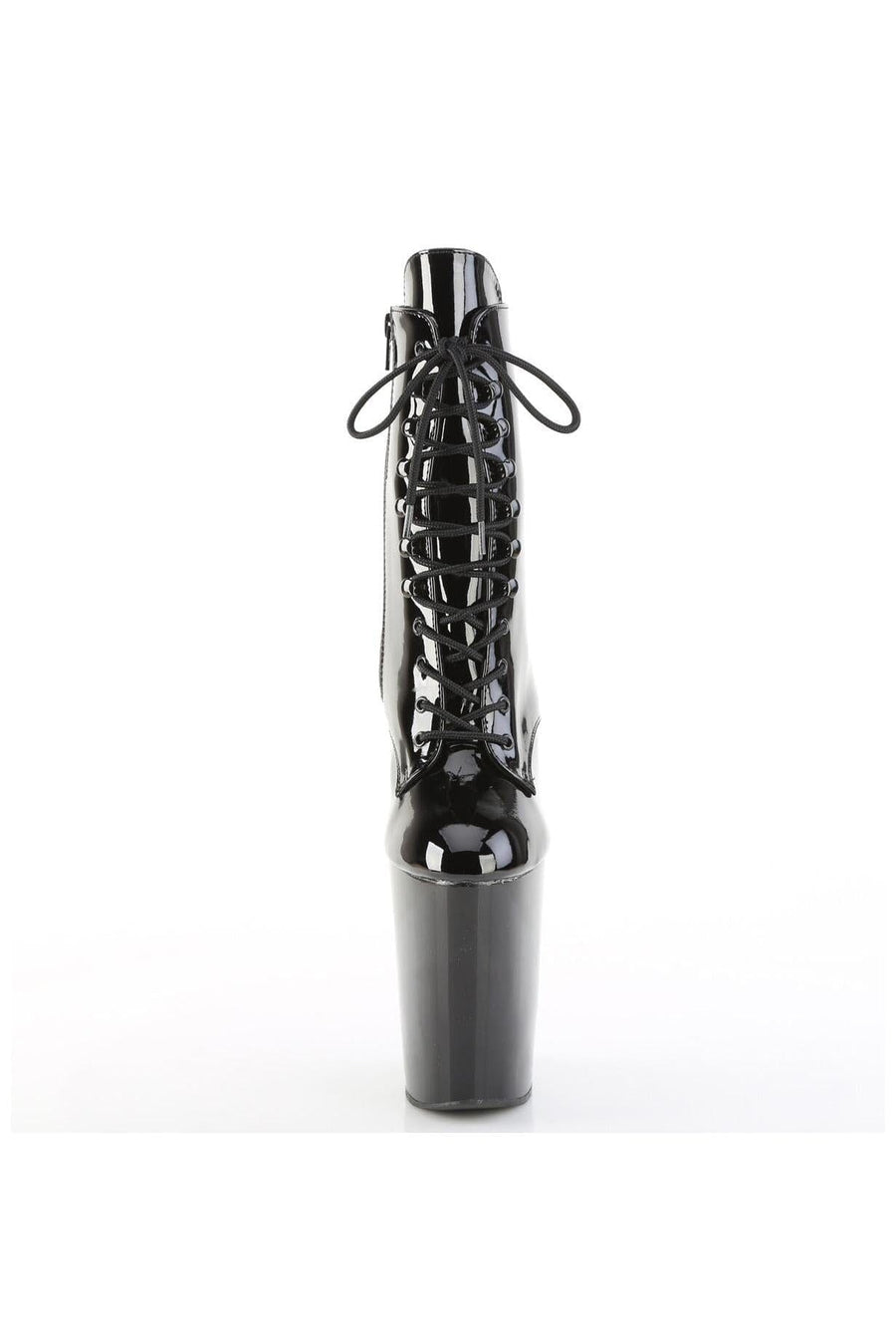Pleaser  BEWITCHED-1020 Ankle Boot in Black Patent