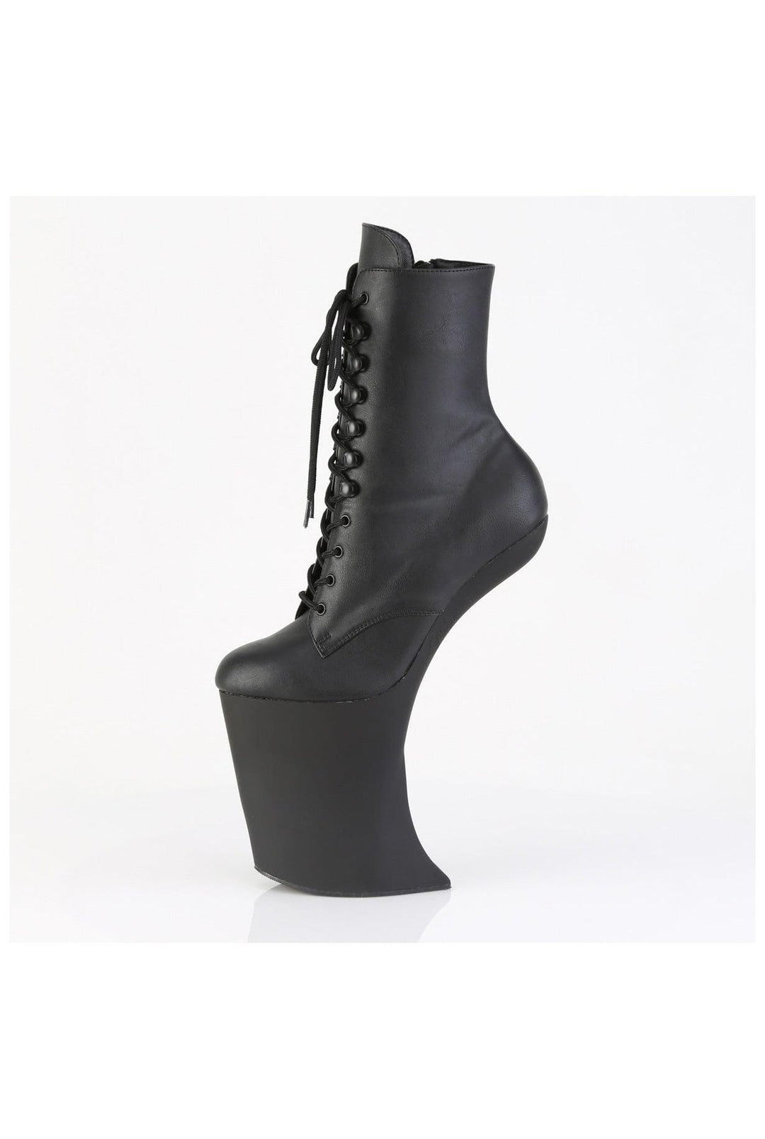 Pleaser  BEWITCHED-1020 Ankle Boot in Black Faux Leather