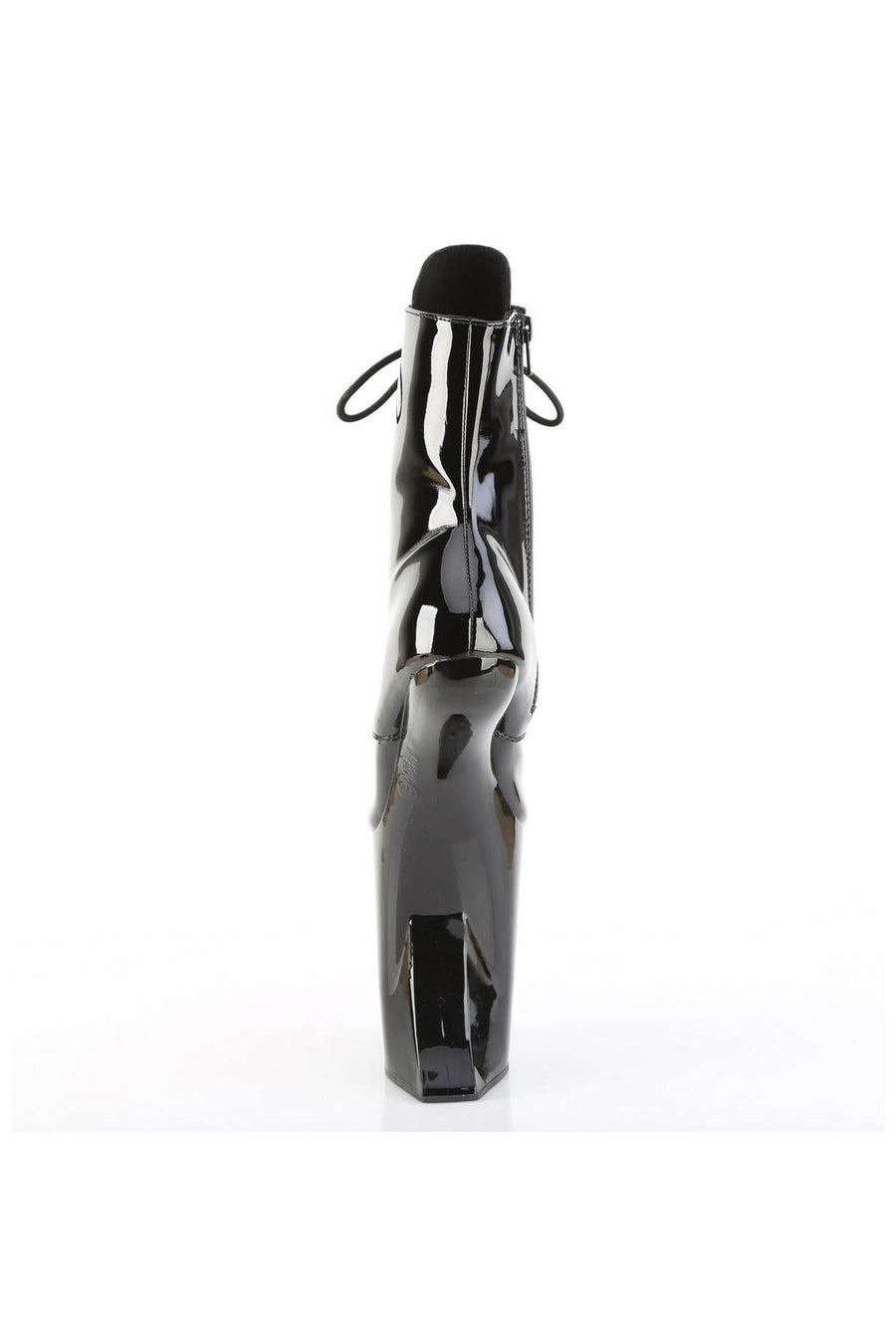 Pleaser  BEWITCHED-1020 Ankle Boot in Black Patent