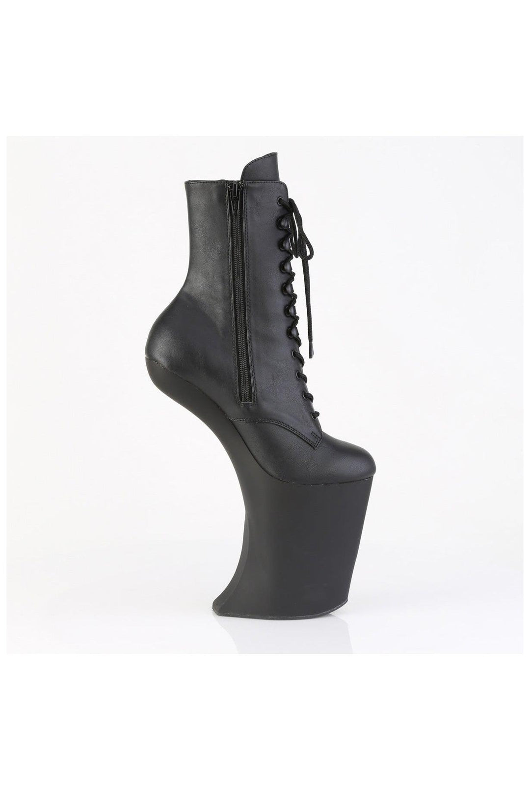 Pleaser  BEWITCHED-1020 Ankle Boot in Black Faux Leather