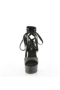 Pleaser  CAPTIVA-600-14 Sandal in Black Faux Leather