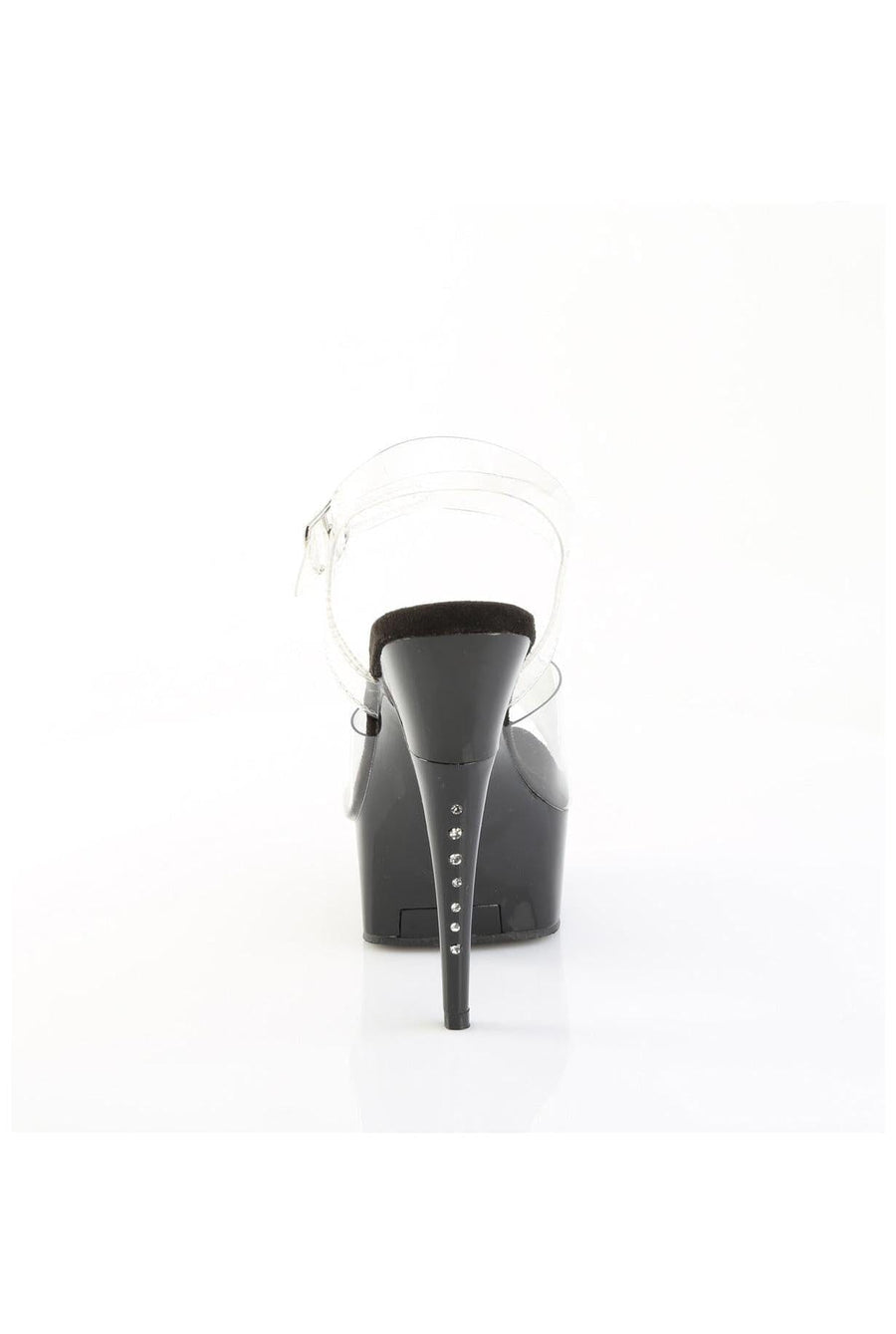Pleaser  CAPTIVA-608 Sandal in Clear Vinyl