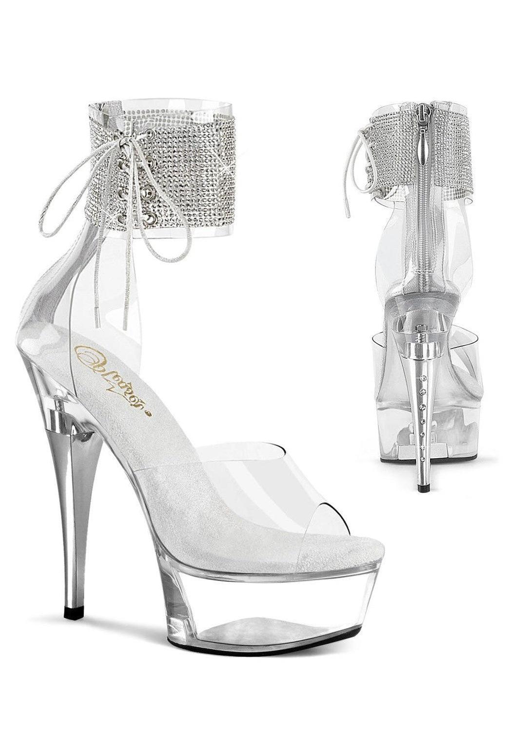 Pleaser  CAPTIVA-624RS Sandal in Clear Vinyl from SexyShoes.com