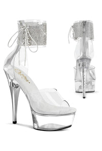 Pleaser  CAPTIVA-624RS Sandal in Clear Vinyl from SexyShoes.com