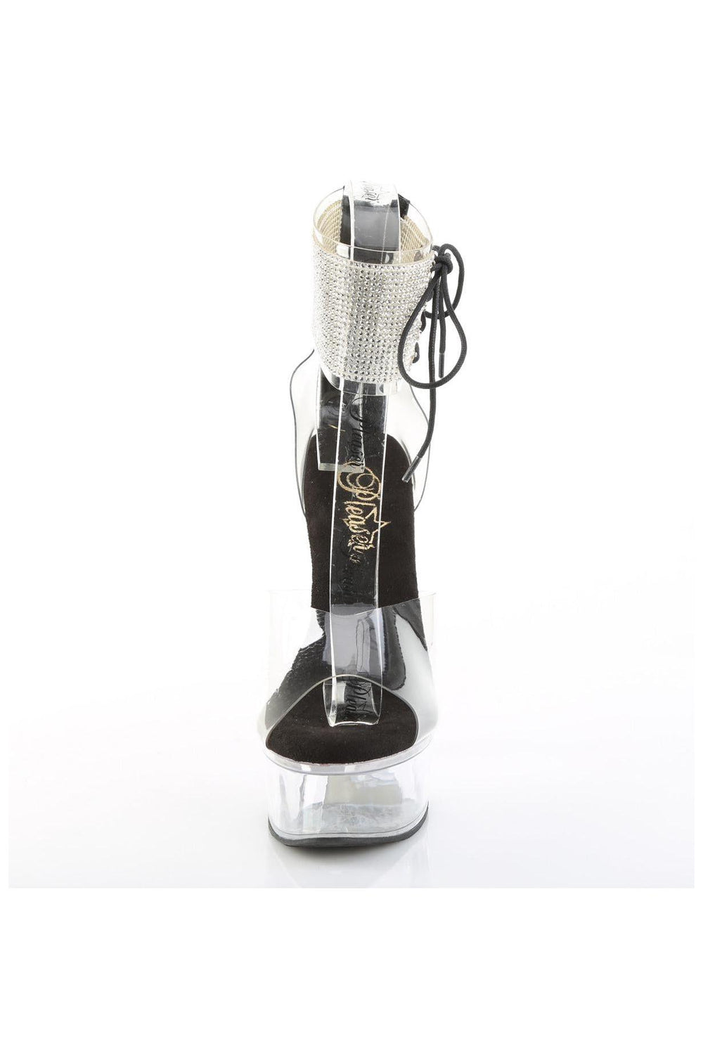 Pleaser  CAPTIVA-624RS Sandal in Clear Vinyl