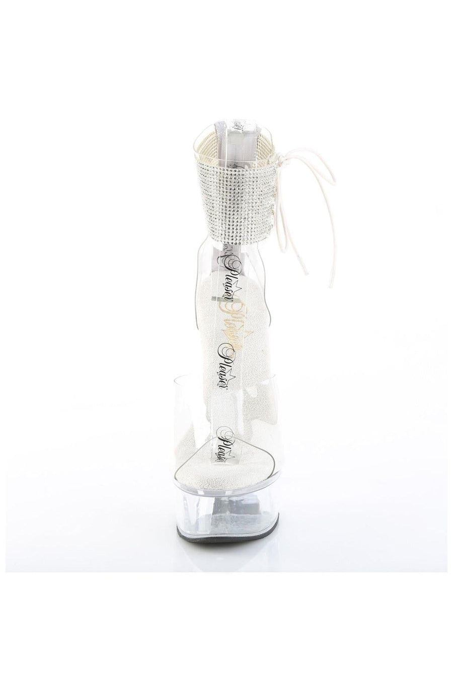 Pleaser  CAPTIVA-624RS Sandal in Clear Vinyl