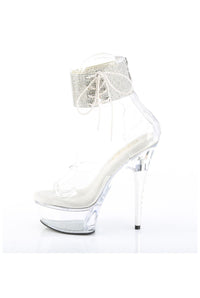 Pleaser  CAPTIVA-624RS Sandal in Clear Vinyl