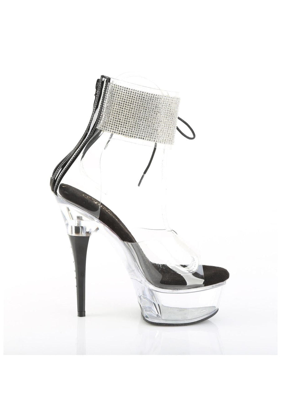 Pleaser  CAPTIVA-624RS Sandal in Clear Vinyl