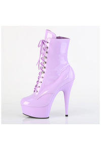 Pleaser  DELIGHT-1020 Ankle Boot in Purple Patent