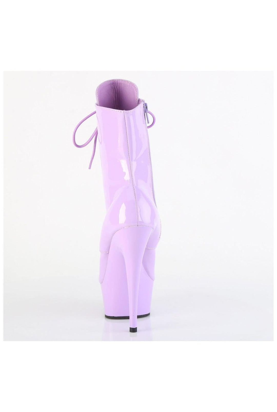 Pleaser  DELIGHT-1020 Ankle Boot in Purple Patent