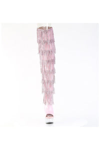 Pleaser  DELIGHT-3017HG-RSF Thigh Boot in Pink Patent