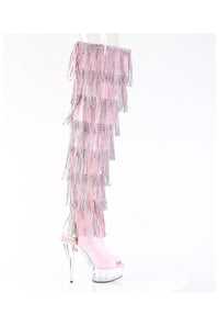 Pleaser  DELIGHT-3017HG-RSF Thigh Boot in Pink Patent