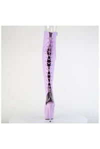 Pleaser  DELIGHT-3019 Thigh Boot in Purple Faux Leather