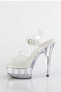 Pleaser  DELIGHT-608VL Sandal in Clear Vinyl